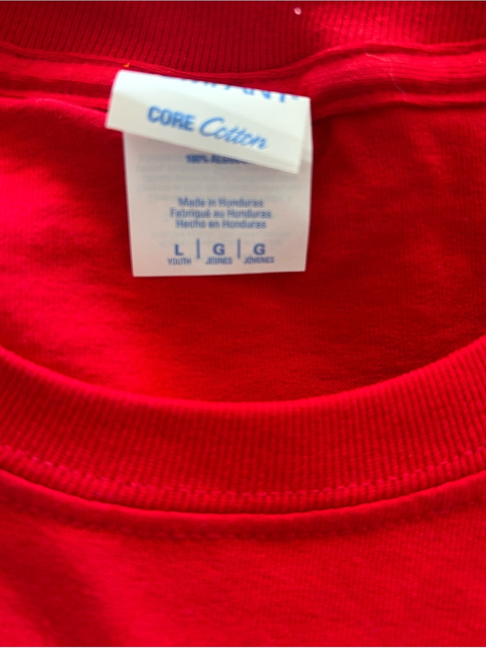Gildan Kids' Red Graphic Tee with White Letter bundle - Picture 2 of 4